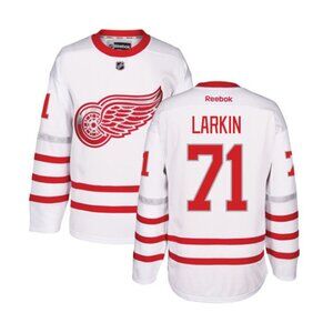Detroit Red Wings White Dylan Larkin 2017 Centennial Classic Premier Jersey